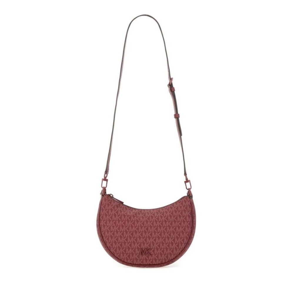 Michael Kors Kyla Small Signature Logo Convertible Pouchette in Mulberry NWT - Picture 9 of 11